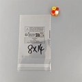 Self-sealing transparent PP plastic bag size 8x14 with printed warning and vent hole - 8x14cm