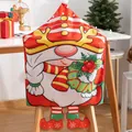 Christmas gnome chair cover with hanging legs in red and white festive pattern, 50x60cm - Antler Gnome