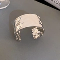 Silver Irregular Hammered Open Style (9#)
