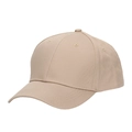 Klassieke kaki katoenen baseballpet met effen keperstof en verstelbare riem - Eén maat / Khaki