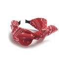 Rotes Bohemian-Haarband mit Paisley-Muster und Knotendetail aus Stoff für Damen - Rot Paisley mit Schleife