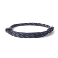 Adjustable anchor woven bracelet in black with blue and silver nylon rope for men and women - Black Blue White Camo