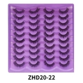 20 Paar flauschige künstliche Wimpern kurze dichte gemischte Wimpernverlängerung Set - Natürlicher Langer Gemischter Stil (ZHD20-22) / 20 Paar Packung