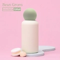 350ml ivory white stainless steel vacuum flask with a bean green spherical lid - Ivory White Body with Bean Green Ball Lid