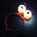 LED flashing alien headband with glowing orange eyeball eyes for Halloween costume party - Orange