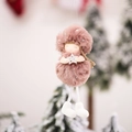 Angelo di Natale in peluche rosa con stella di paillettes argento e gambe lunghe - Stile Angelo Ragazza Rosa (K-TS135) / Rosa