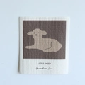 Absorbent wood pulp cotton cleaning cloth featuring a cute cartoon little sheep design - Lamb
