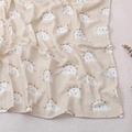 Manta envolvente de muselina beige con estampado de erizos para recién nacidos - Erizo Amarillo (S168)