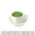 Miniature dollhouse coffee cup and plate set in white resin for DIY desktop decor - Matcha Christmas Tree Cup