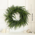 Green artificial pine Christmas wreath 50cm diameter 785g weight for home wall decor - Soft Glue Pine 50cm
