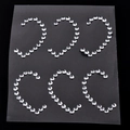 Transparent crystal rhinestone ear stickers for kids makeup and face decoration - MX-32 Transparent Ear Stickers