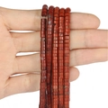 Fili di perline abaco rosso scuro per gioielli fai da te, perline distanziatrici 4x2mm - 150 Pezzi / Diaspro Rosso