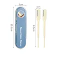 Portable 2-piece manual nose hair trimmer set in a blue storage box with size markings - 2PCS (with Storage Box)