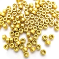 Polished 14k gold-filled large hole cylindrical spacer beads for DIY jewelry making - 4*6mm/Ancient Gold