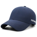 Casquette de baseball bleu marine à séchage rapide avec aérations laser et logo blanc - Réglable / Bleu marine