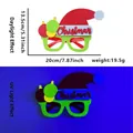Neon Christmas hat party glasses with fluorescent effect for holiday photo props - Christmas Ball Hat Glasses Style