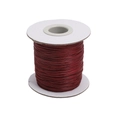 Deep red 0.5mm waxed cord spool for DIY jewelry making and handmade bead necklaces - 0.5mm/10 Meters / Burgundy