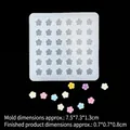 Molde de silicona mini flor de cerezo con 36 cavidades para manualidades y decoración - Estilo 4 36 Flores De Cerezo / Transparente