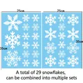 Static snowflake window stickers, 29 pieces in 25x35cm sheets for Christmas decor - 29 Snowflakes