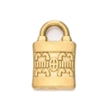 Gold-plated stainless steel handbag charm pendant for DIY bracelets and necklaces - Gold 561# Blessing Bag Lock / 8.5*13.5mm