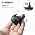 Black cast iron cat drawer handle 5.5cm x 4.5cm with rear mounting screw detail - Cat-Walking Style (Black)