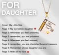 Titanium steel envelope locket necklace in silver and gold for daughter with my little star text - 14 Two-tone Daughter Style Silver Chain