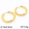 Classic 14x2.5mm gold 18K stainless steel hoop earrings weighing 3.5g for daily wear - 14*2.5mm Gold Ke113198-zz / A Pair Of [inner Diameters]