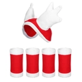 Weihnachtliches Pferdekostüm Set mit Flügelkopfschmuck und vier roten Beinschützern - Pferdehut mit 4 Beinschützern Typ 2 (mit Flügeln) / 150g