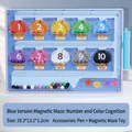 Blue wooden magnetic dinosaur maze toy for kids to learn color and number sorting - ABS Magnetic Maze Blue