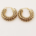 Modische goldene Ohrringe im Hohlweb-Design aus Edelstahl für Damen im Vintage-Stil - 30MM / Gold