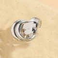 Macro shot of silver knot ring showing intricate twisted design and polished finish - Knotted Entwined Style (JZ0453-6 Silver Knot)