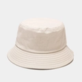 Classic minimalist beige cotton bucket hat with parallel stitching for outdoor sun protection - M(56-58cm) / Beige