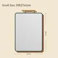 Small size 39x27x2cm dark green antibacterial cutting board with gold handle - Small (39x27x2cm) Ebony Wood Stainless Steel
