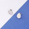 Support de boucle d'oreille goutte en acier inoxydable argenté pour bijoux DIY - Forme de Goutte d'Eau (BT009)