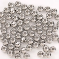 Polierte silberne runde Metallperlen mit Mittelloch für DIY-Schmuckherstellung - 2mm (Loch 1mm) / Echt Vergoldet