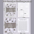 Grey A5 PVC binder for 100 day money saving challenge with cherry blossom pattern - A5 Grey Floral (25 Sheets + Tracker)