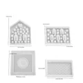 DIY house-themed silicone mold set for resin aromatherapy candles with heart details - 4-Piece Heart House Set Silicone Mold