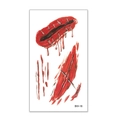 Halloween temporary tattoo stickers with realistic bloody scars and stitches style BW-18 - 60*105mm / 3D Sutured Wound Style(BW-18)