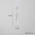 Transparent acrylic Christmas snowflake pendant with teardrop crystal drop decoration - Ice Carved Snowflake String B