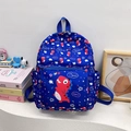 Navy blue kids dinosaur backpack with adjustable straps and multiple zip pockets - Style 5 (Navy Blue Roaring Dinosaur)
