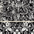 6x6 Black Lace scrapbook paper pad with 12 floral designs on 200gsm heavyweight cardstock - R2403 24 Sheets