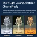 Moderne LED-Tischlampe im Kristall-Stil mit drei einstellbaren Farbtemperaturen und Touch-Steuerung - Steckermodell