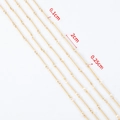 Catena a barre in acciaio dorato con maglie lunghe 2cm e diametro 0,1cm per collane fai-da-te - 1 Metro/Confezione / A-Oro-2mm