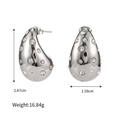 Silver teardrop earrings with sparkling crystals, size 2.67cm by 1.59cm, weighing 16.84g - Silver Waterdrop Rhinestone (B)
