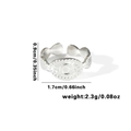 Vintage-style open titanium steel ring with an oval plaque and beaded border detail - TYR0437 / Silver Retro Oval Disc