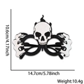Halloween skull and skeleton hand novelty glasses in black and white with glitter finish - Ghost Hand White Skull
