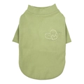 T-shirt en maille côtelée vert clair avec broderie cœur pour chiens et chats - S / Vert