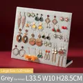 Graue Schmuckständer-Platte aus Samt mit 120 Löchern für Ohrstecker-Aufbewahrung - Eissamt / Groß-120 Löcher / Grau