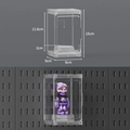 Clear acrylic display box for pegboard with 15x9x9cm dimensions for figurine storage - Figure Display Box 9*9cm - Transparent