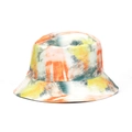 Vibrant orange and yellow tie-dye bucket hat for outdoor sun protection in summer - Orange Yellow Green White Tie-dye (#33)